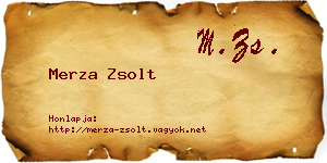 Merza Zsolt névjegykártya